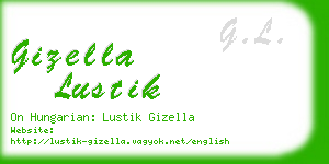 gizella lustik business card